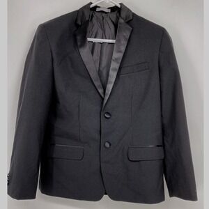 Van Heusen Husky Boys' Black Suit Blazer Jacket Size 14 Formal